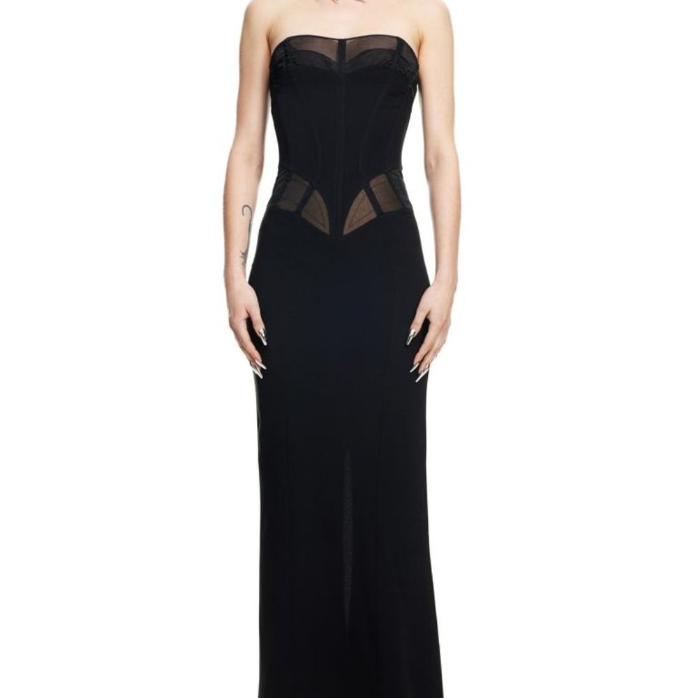 NWT H&M X Mugler Strapless Evening Gown